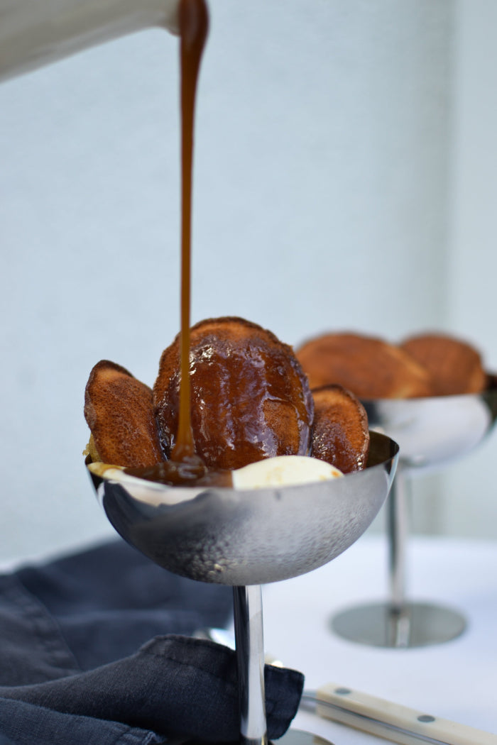 Sticky Date Madeleines with Miso Caramel Sauce