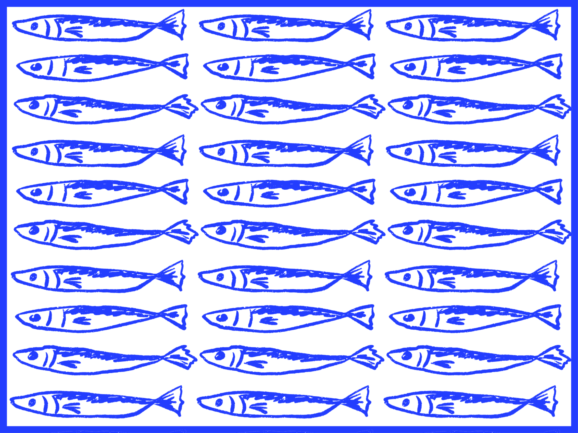 Sardines Paper Placemat Pad (20 pack)